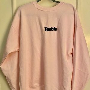 New Oversize Barbie Embroidered Sweatshirt